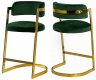 Stephanie Counter Stool 796 Set of 2 Green Velvet by Meridian