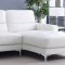 Memphis Sectional Sofa in White Bonded Leather by Whiteline