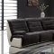 U7220 Sectional Sofa in Charcoal & White Leatherette by Global