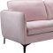 Poppy Sofa 690 in Pink Velvet Fabric by Meridian w/Options