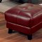 Red Bycast Leather Elegant Contemporary Living Room