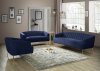 Tori Sofa 657 in Navy Velvet Fabric by Meridian w/Options