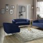 Tori Sofa 657 in Navy Velvet Fabric by Meridian w/Options