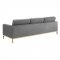 Loft Sofa in Gray Velvet Fabric by Modway w/Options