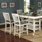 McKayla 5Pc Counter Ht Dining Set CM3413PT - Antique White & Oak