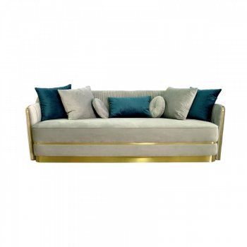 Ardine Sofa & Loveseat Set in Grey Velvet Fabric by VIG [VGS-Ardine Grey]