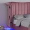 LCL-B03 Upholstered Bed in Pink Velvet