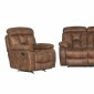 U2007 Reclining Sofa in Camel Micro Suede w/Options