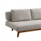 Smart Sofa Bed Convertible in Light Grey Fabric by ESF