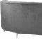 Jackson Sectional Sofa 673 in Grey Velvet Fabric by Meridian