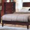 Merlot Finish Modern 5Pc Bedroom Set w/Curved Side Design