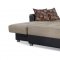 Maryland Sectional Sofa Convertible in Brown Fabric by Empire