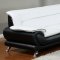 Orel Sofa 50455 in Black & White Bonded Leather by Acme