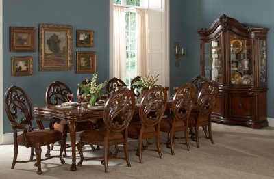 2105 Montvail Dining Table by Homelegance in Cherry w/Options