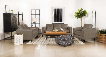 Locke Sofa 509191 Vintage Brown Microfiber by Coaster w/Options [CRS-509191 Locke]