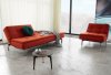 Dublexo Sofa Bed in Paprika w/Stainless Steel Legs by Innovation