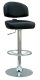 Black & Chrome Set of 2 Modern Swivel Barstools w/Metal Footrest