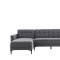 Parker Sectional Sofa in Corvet Gray Fabric by Bellona