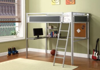 CM-BK1135 Alexa Twin Loft Bed w/Workstation [FAKB-CM-BK1135 Alexa]