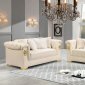 LCL-005 Sofa & Loveseat Set in Cream Velvet & Gold