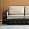 Kerry Sofa in Beige & Dark Brown Leather Gel w/Options