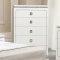 Valentina Bedroom 20250 in Pearl PU & White by Acme w/Options