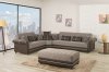 Royal Home Sectional Sofa in Brown Fabric by Casamode w/Oprions