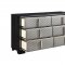 Nicola Bedroom BD01427Q in Silver PU & Black by Acme