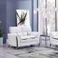 U9100 Sofa & Loveseat Set in White by Global