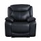 Ralorel Motion Sofa LV00060 in Black Leather by Acme w/Options