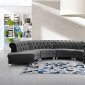 Anabella Sectional Sofa 697 5Pc Grey Velvet Fabric by Meridian