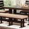 104081 Travis Dining Table in Cappuccino by Coaster w/Options