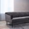 Rory Sofa 689 in Grey Velvet Fabric by Meridian w/Options