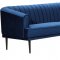 Rory Sofa 689 in Navy Velvet Fabric by Meridian w/Options