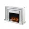 Noralie Electric Fireplace 90523 in Mirrored by Acme