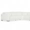 Palinuro Power Motion Sectional Sofa in White Full Leather - VIG