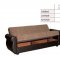 Milano Sofa Bed in Brown Microfiber by Rain w/Optional Items