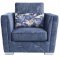 Emilia Chair 56027 in Blue Fabric by Acme