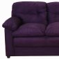 Eggplant Fabric Modern Sofa & Loveseat Set w/Optional Items