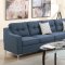 F6889 Sectional Sofa in Navy Fabric by Boss