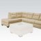 50625 Shi Sectional Sofa in Natural Bonded Leather Match by Acme