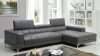 Bourdet Sectional Sofa CM6669GY in Bonded Leather Match w/Option