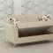 Beige Leatherette Modern Convertible Sofa Bed w/Optional Items