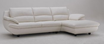 Cream or Black Top Grain Leather Modern Sectional Sofa [VGSS-K-1235]