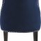 Oxford Dining Chair 721 Set of 2 Navy Velvet Fabric by Meridian