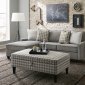 McLoughlin Sectional 502717 in Charcoa Fabric by Coaster