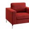 Kallie Sofa CM6848 in Red Flannelette Fabric w/Options