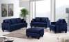 Ferrara Sofa 655 in Navy Velvet Fabric w/Optional Items