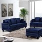 Ferrara Sofa 655 in Navy Velvet Fabric w/Optional Items