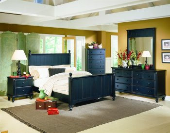 Pottery 875 Bedroom in Black by Homelegance w/Options [HEBS-875 Pottery]